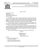 Illinois Office of Banks and Real EstateBureau of Banks and Trust Companies, documents relating to the merger of Valley State Bank, Eldridge, Iowa, and State Bank of Latham, Latham, Ill..pdf