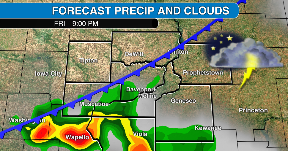 Severe storms possible in the Quad Cities Friday evening