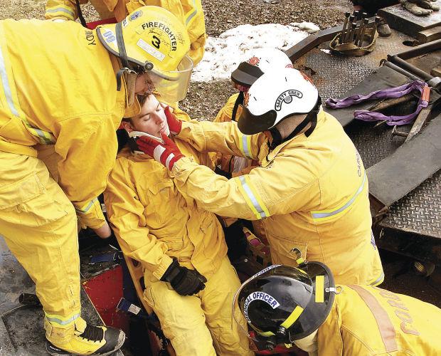 Race track fire crews practice for disaster