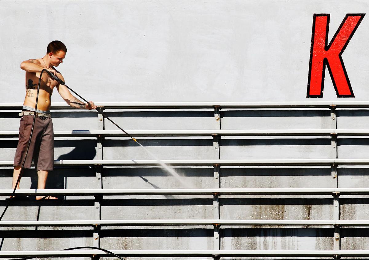 stadium cleanup