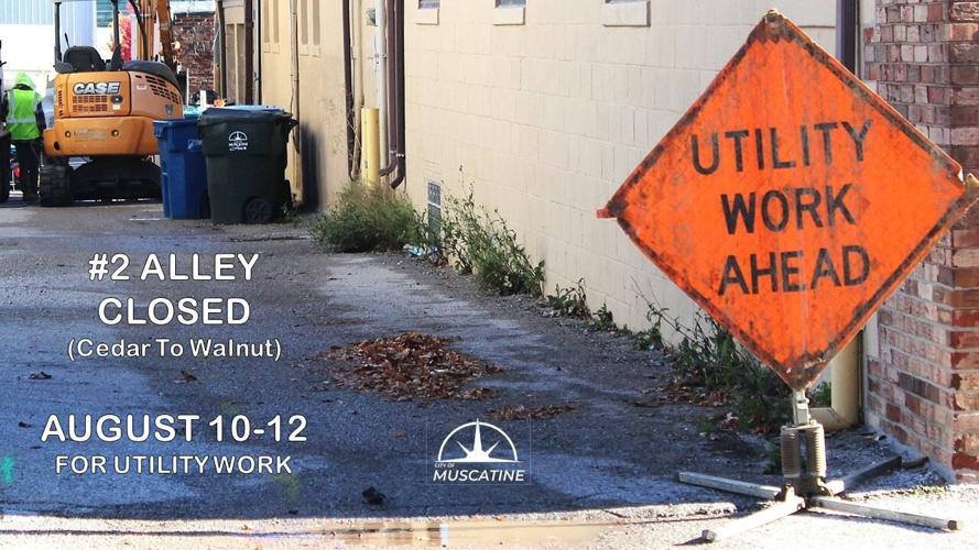 Temporary closure of Number 2 alley August 10-12