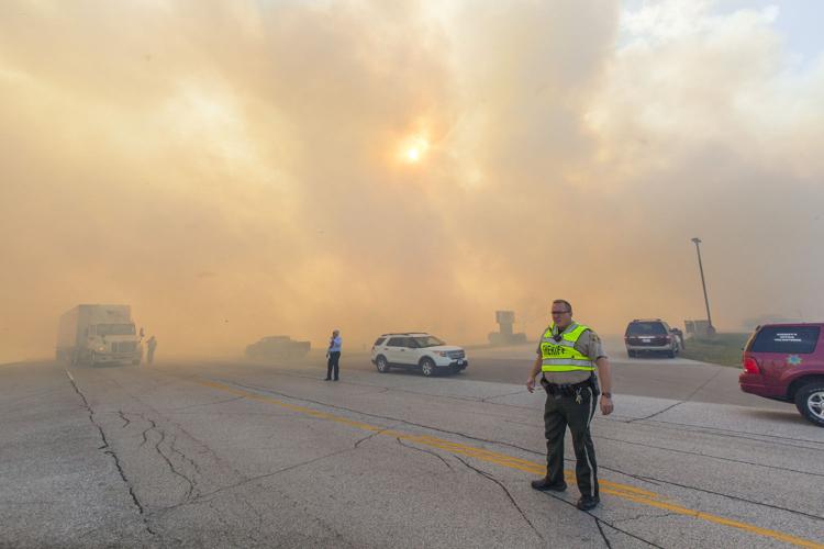 Scott County crews battle major field fires near Eldridge