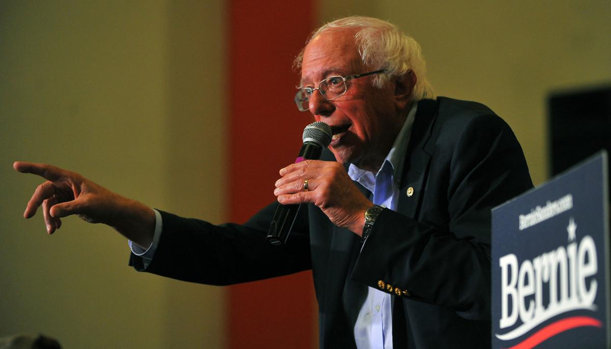 Presidential candidate Sen. Bernie Sanders in Clinton, Iowa.