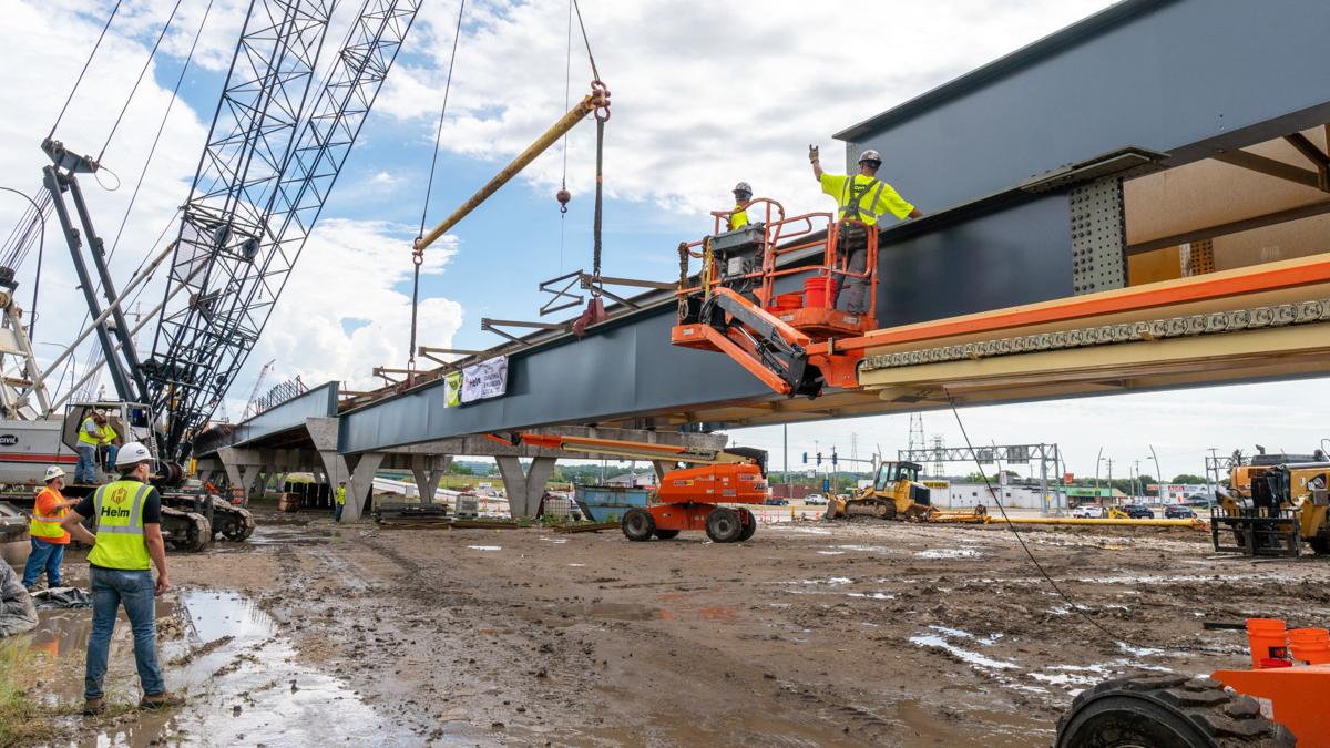 Final beam set for I-74