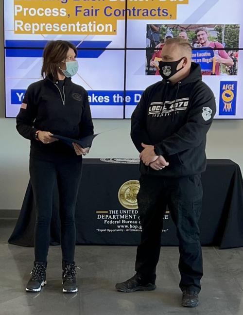 Jonathan Zumkehr with Cheri Bustos