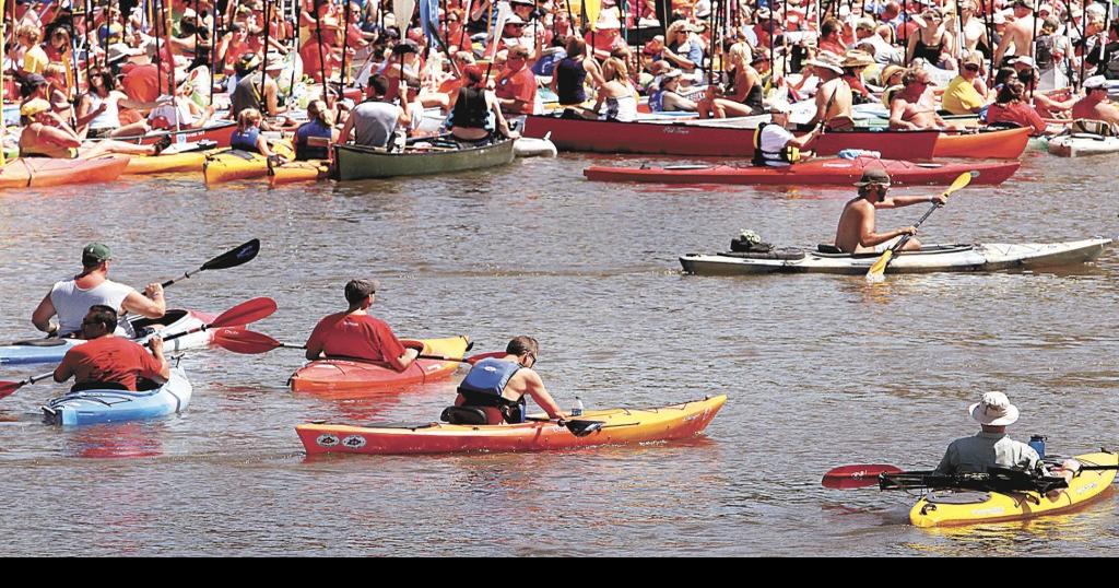 Floatzilla fans hit the water in attempt to break record