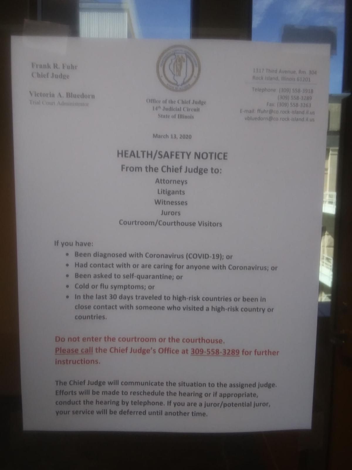 COVID-19 restricting Iowa and Illinois court operations | Local Crime