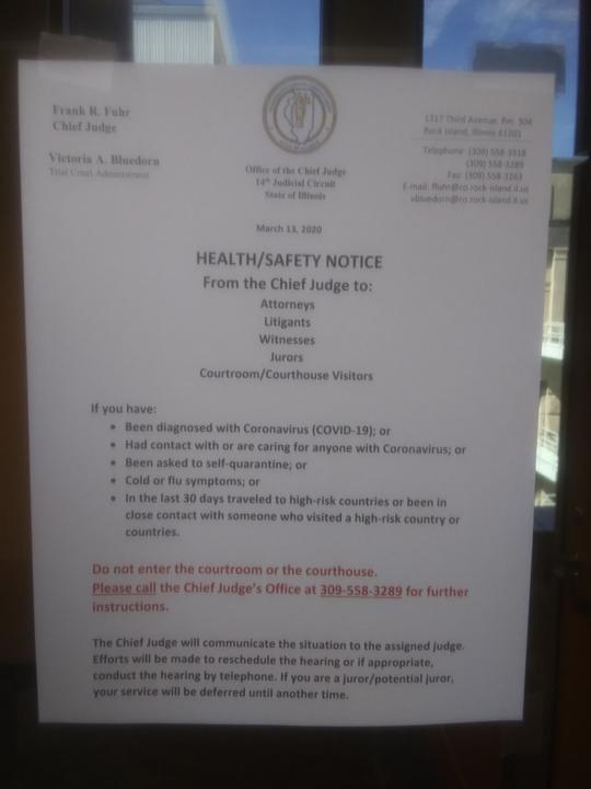 COVID-19 restricting Iowa and Illinois court operations | Local Crime