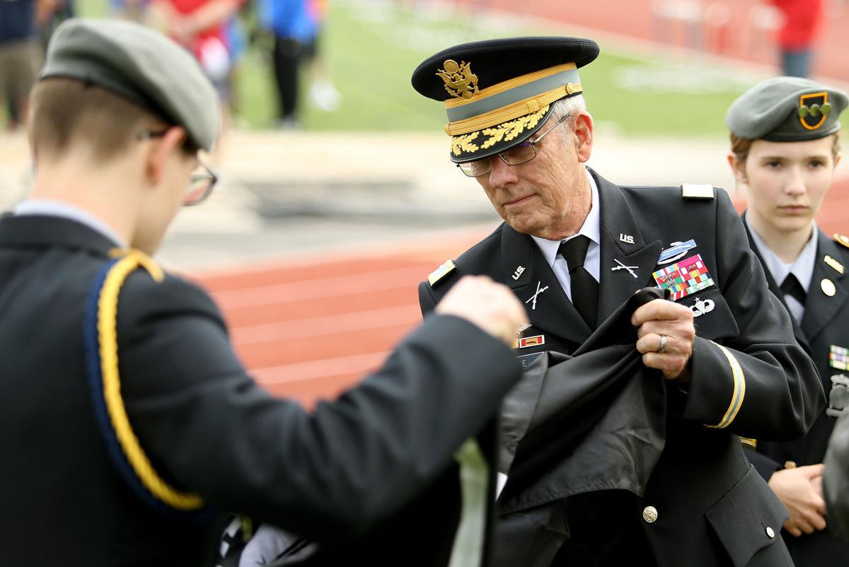 FLAG CEREMONY AT STADIUM