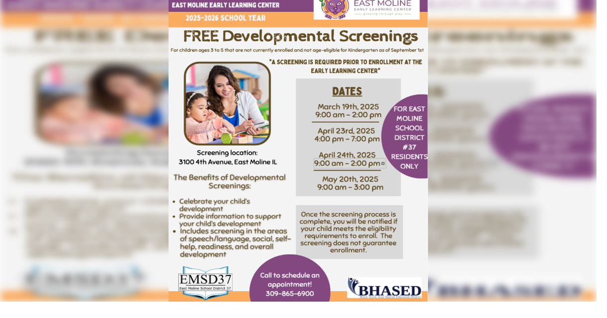 East Moline Early Learning Center offers free developmental screenings
