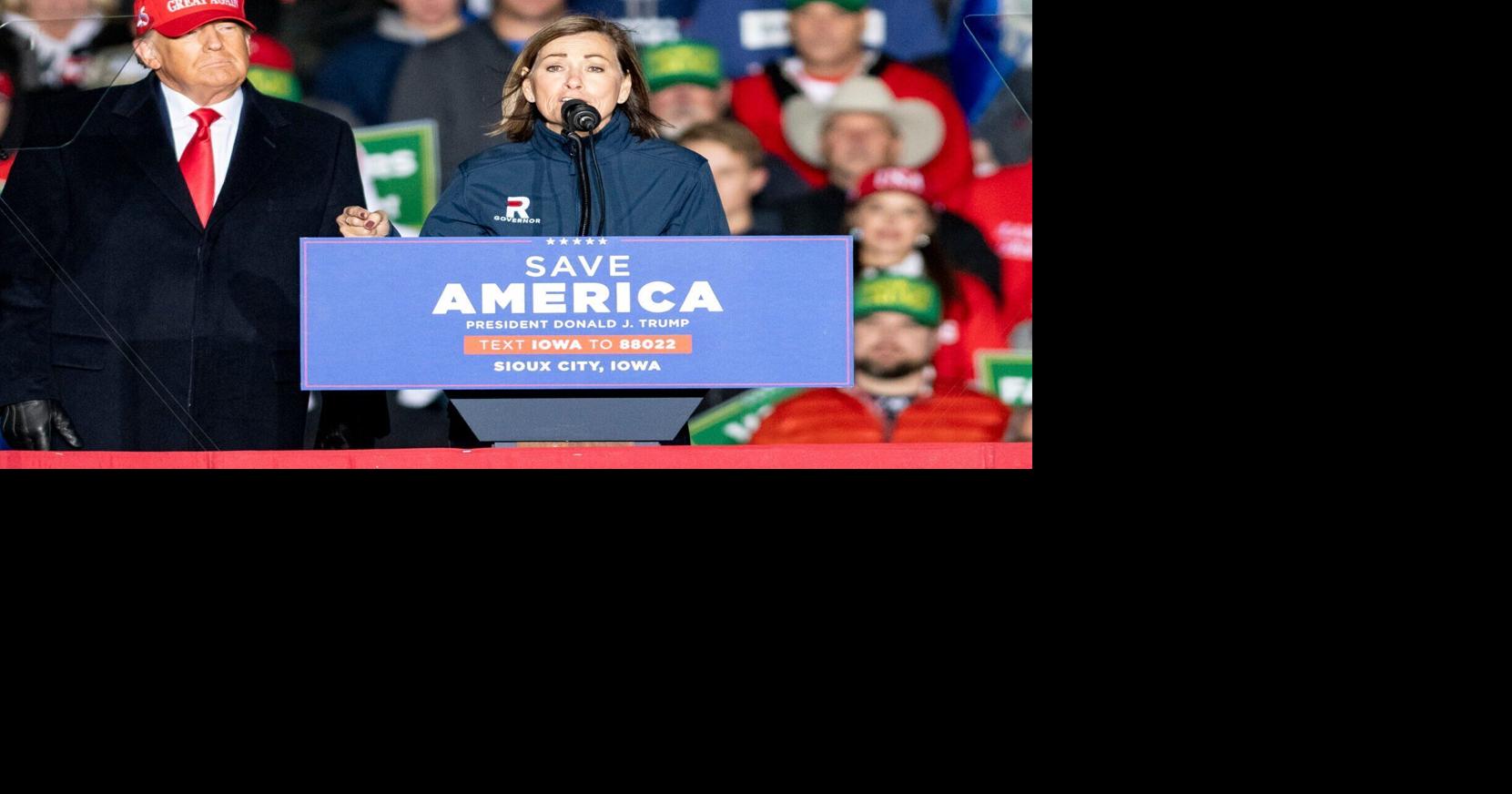 Donald Trump claims credit for Gov Kim Reynolds’ 2018 election win