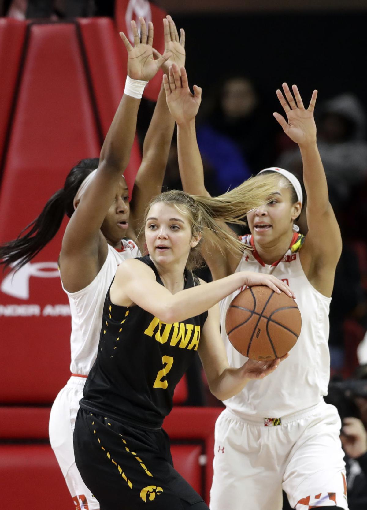 Gustafson Disterhoft Earn Rare Hawkeye Double Iowa Hawkeyes