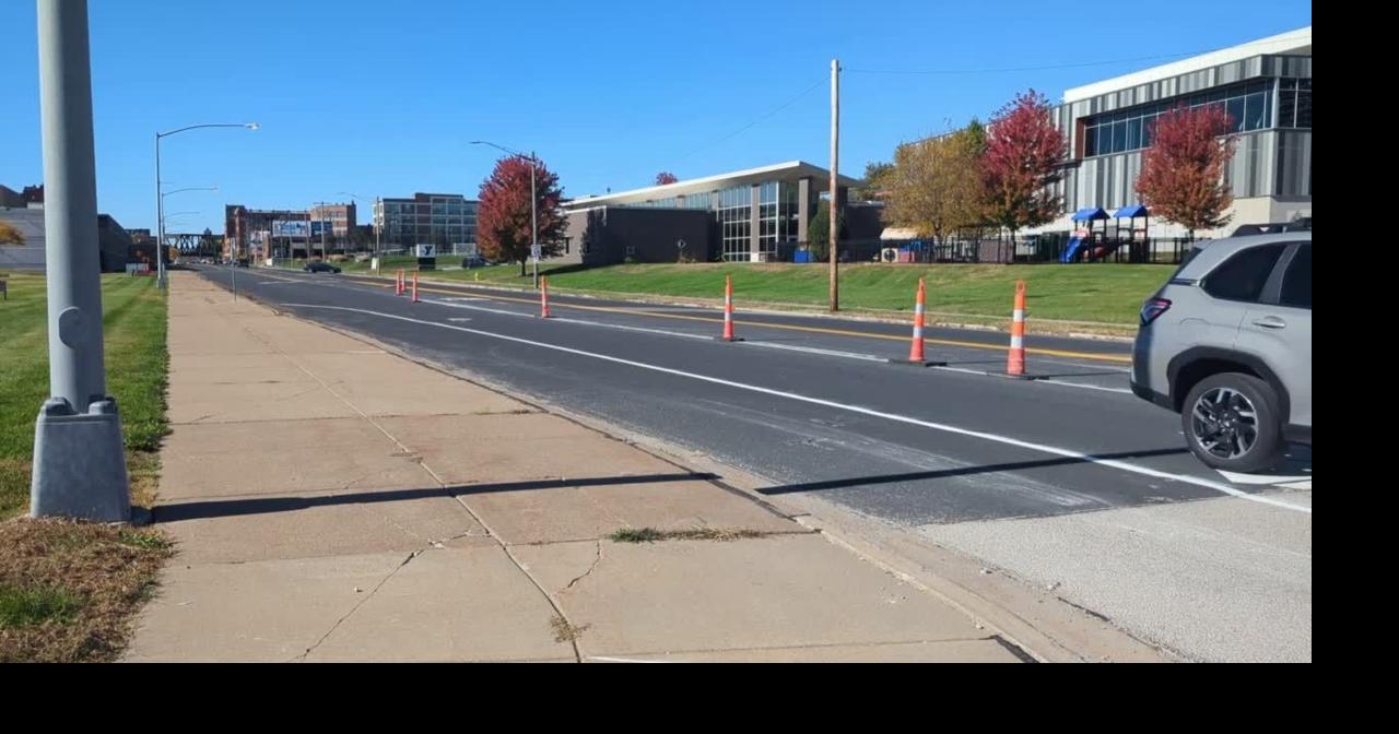 See what downtown Davenport's East Fourth Street looks like after conversion to two-way