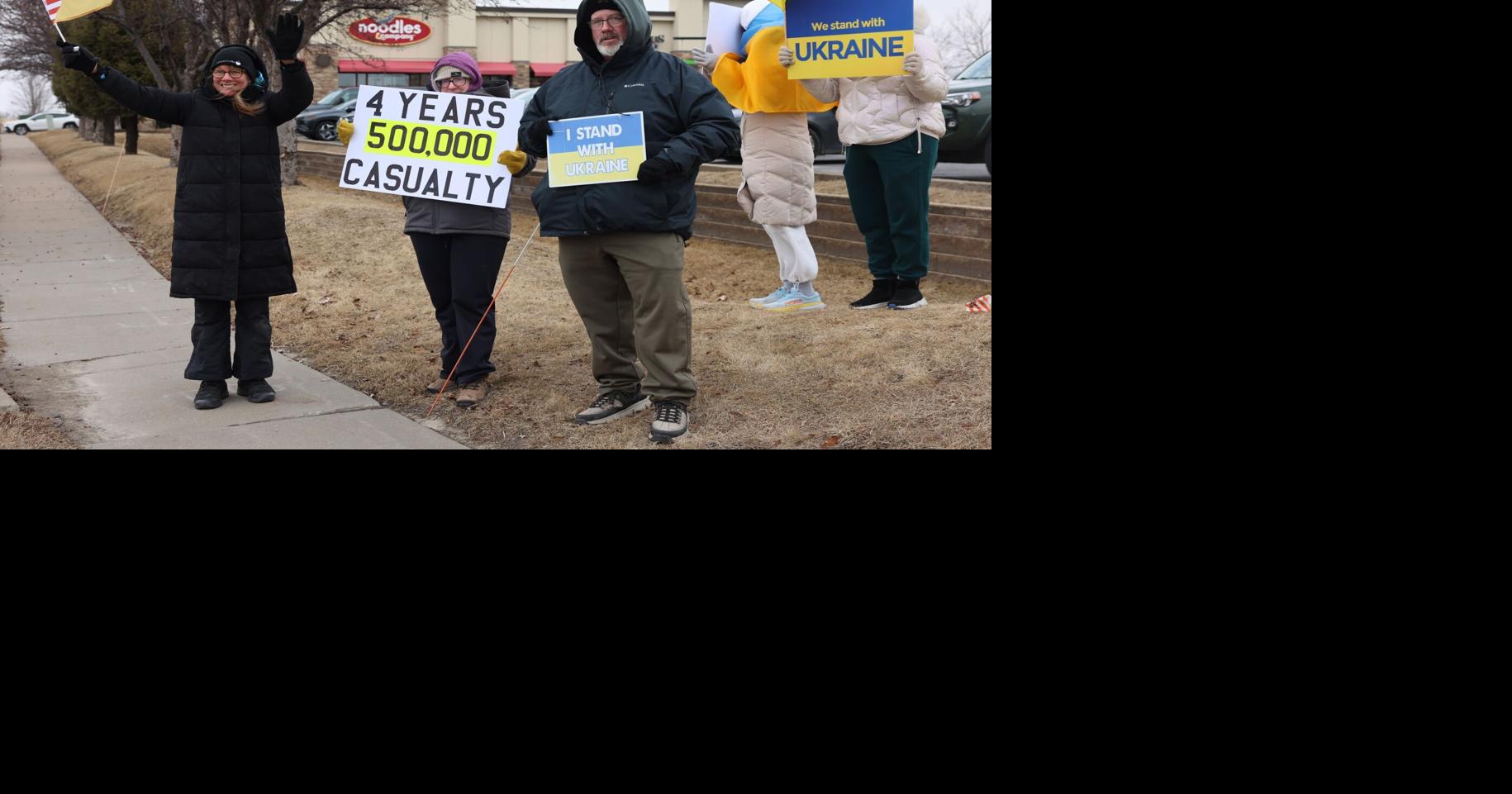 About 15 attend rally for Ukraine in war against Russia