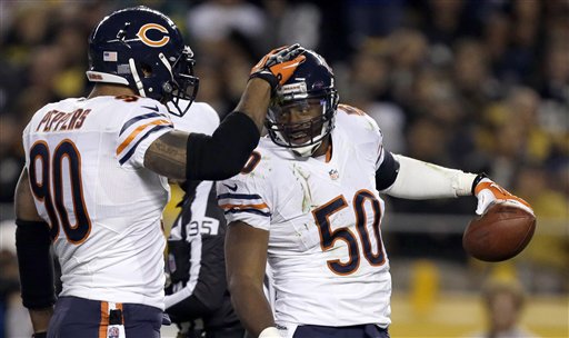 Chicago Bears cornerback Teez Tabor (37)covers a kickoff during an NFL  football game, Monday, November 8, 2021 in Pittsburgh. (AP Photo/Matt  Durisko Stock Photo - Alamy