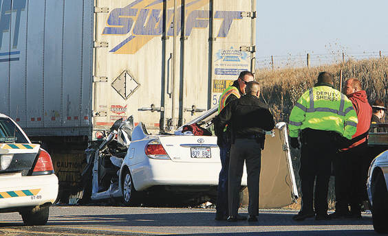 Semi-car crash