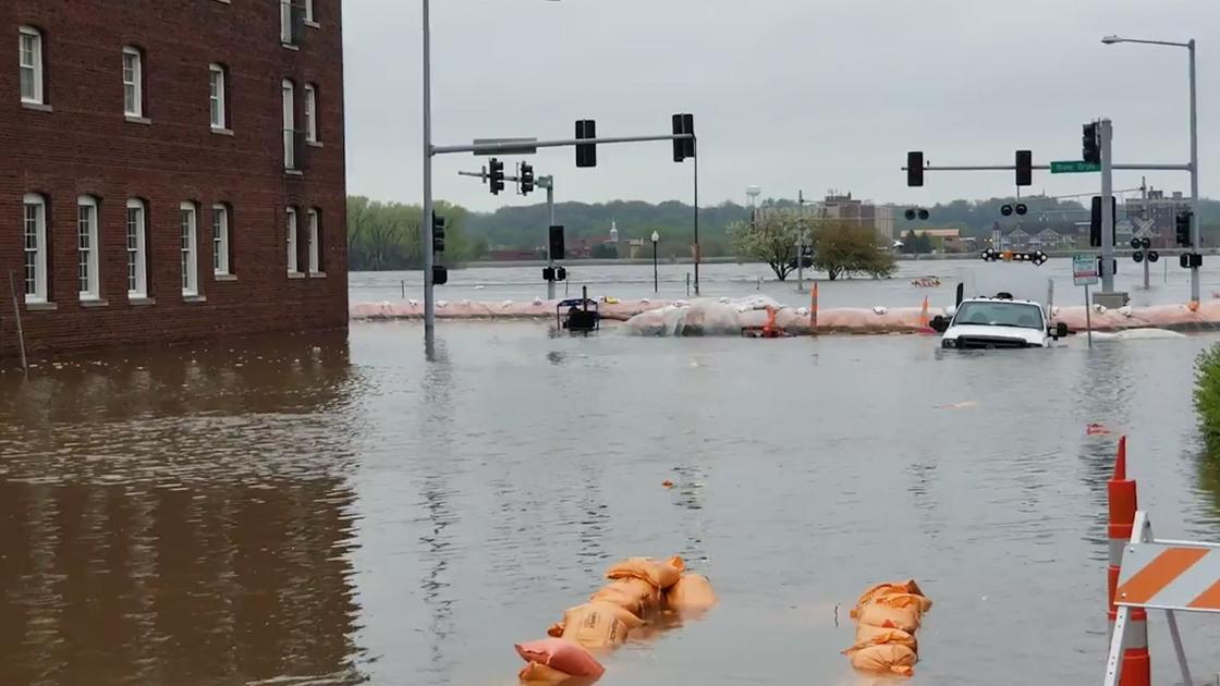 A view from above and below Davenport flooding Local News