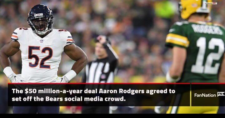 Watch now Bears social media reacts to Aaron Rodgers news