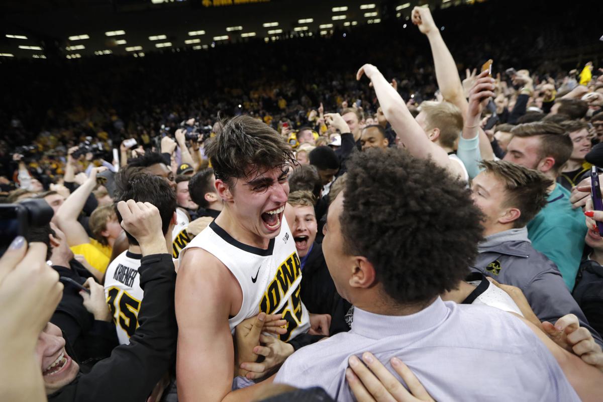 Fans Storm The Court After Iowa Whips Wolverines Iowa Hawkeyes