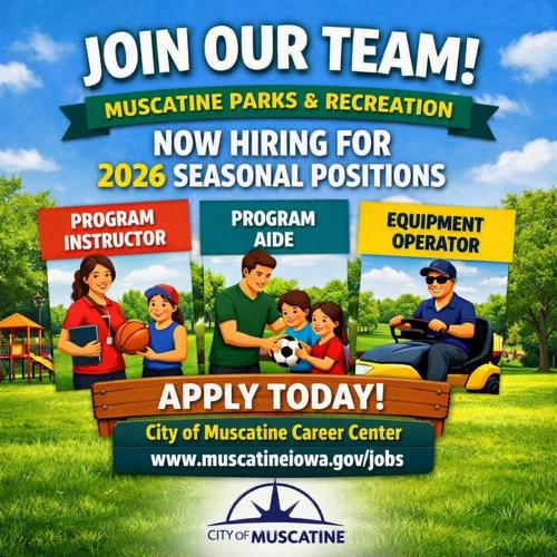 City of Muscatine seeking seasonal Parks and Recreation staff