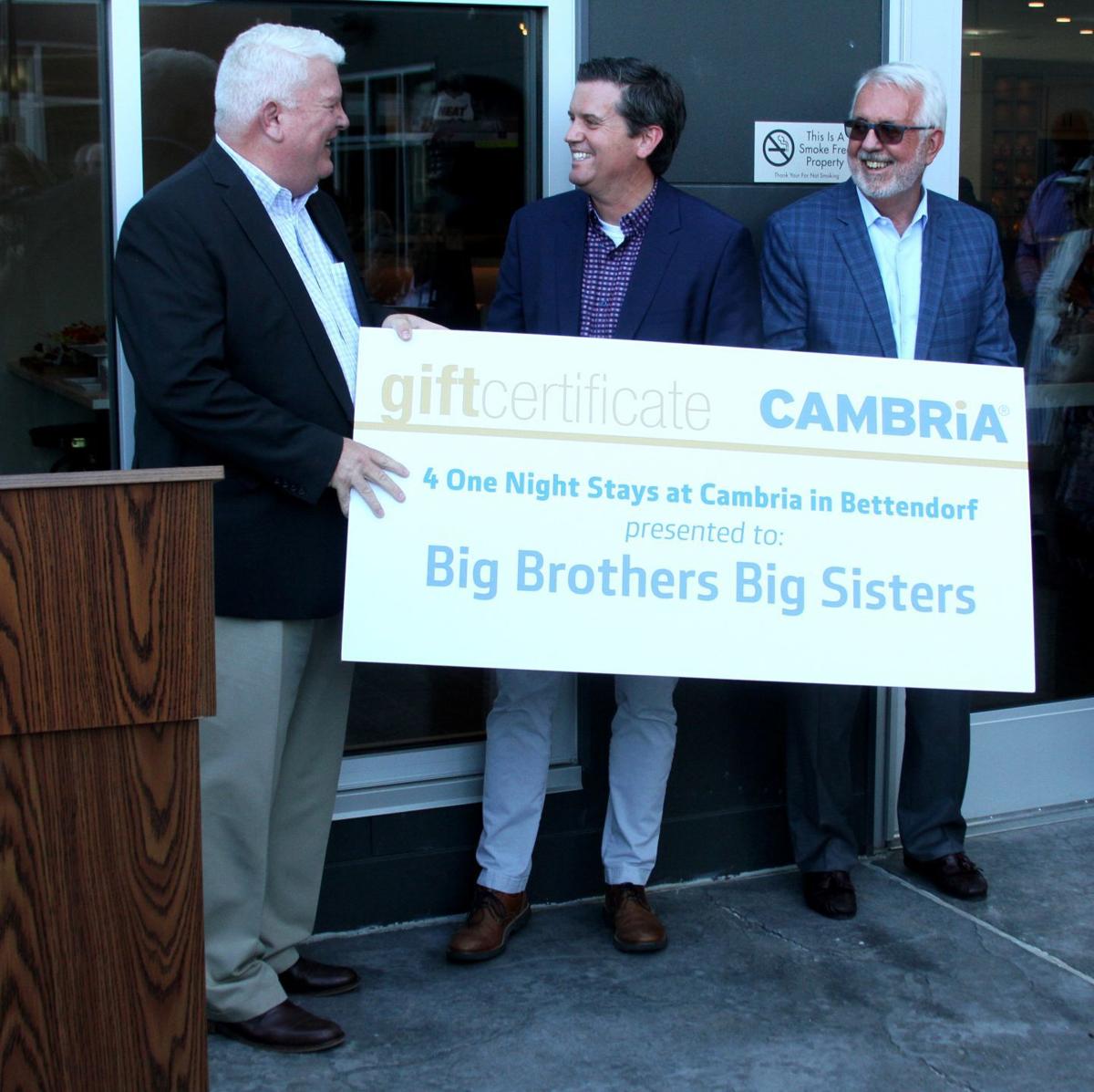 On Opening Day Cambria Hotel Bettendorf Donates Rooms To