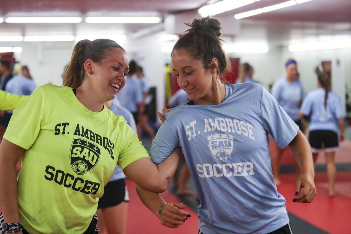 St. Ambrose women's soccer being proactive with selfdefense class St