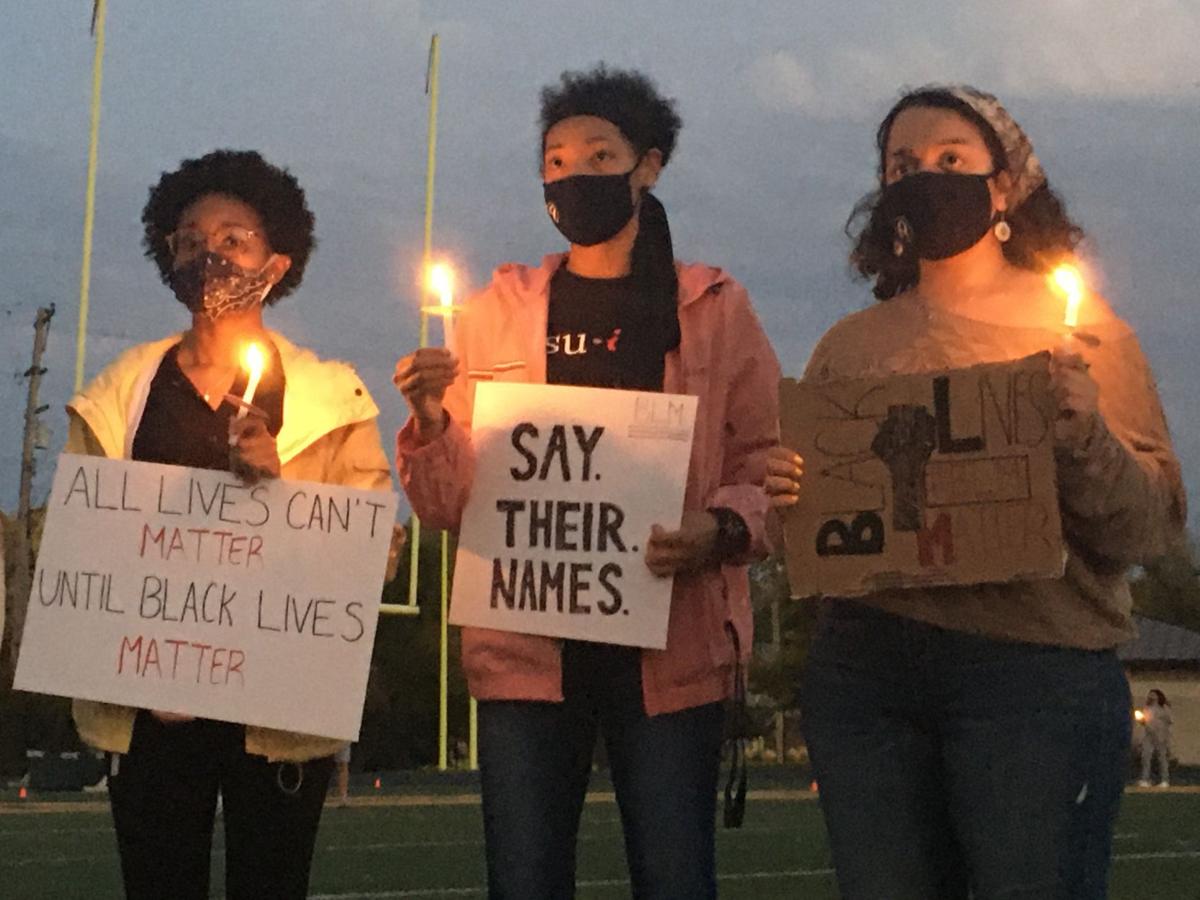 Augustana students gather for Thursday night's "Vigil for Lost Lives"