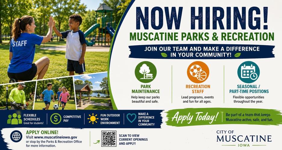 City of Muscatine seeking seasonal Parks and Recreation staff