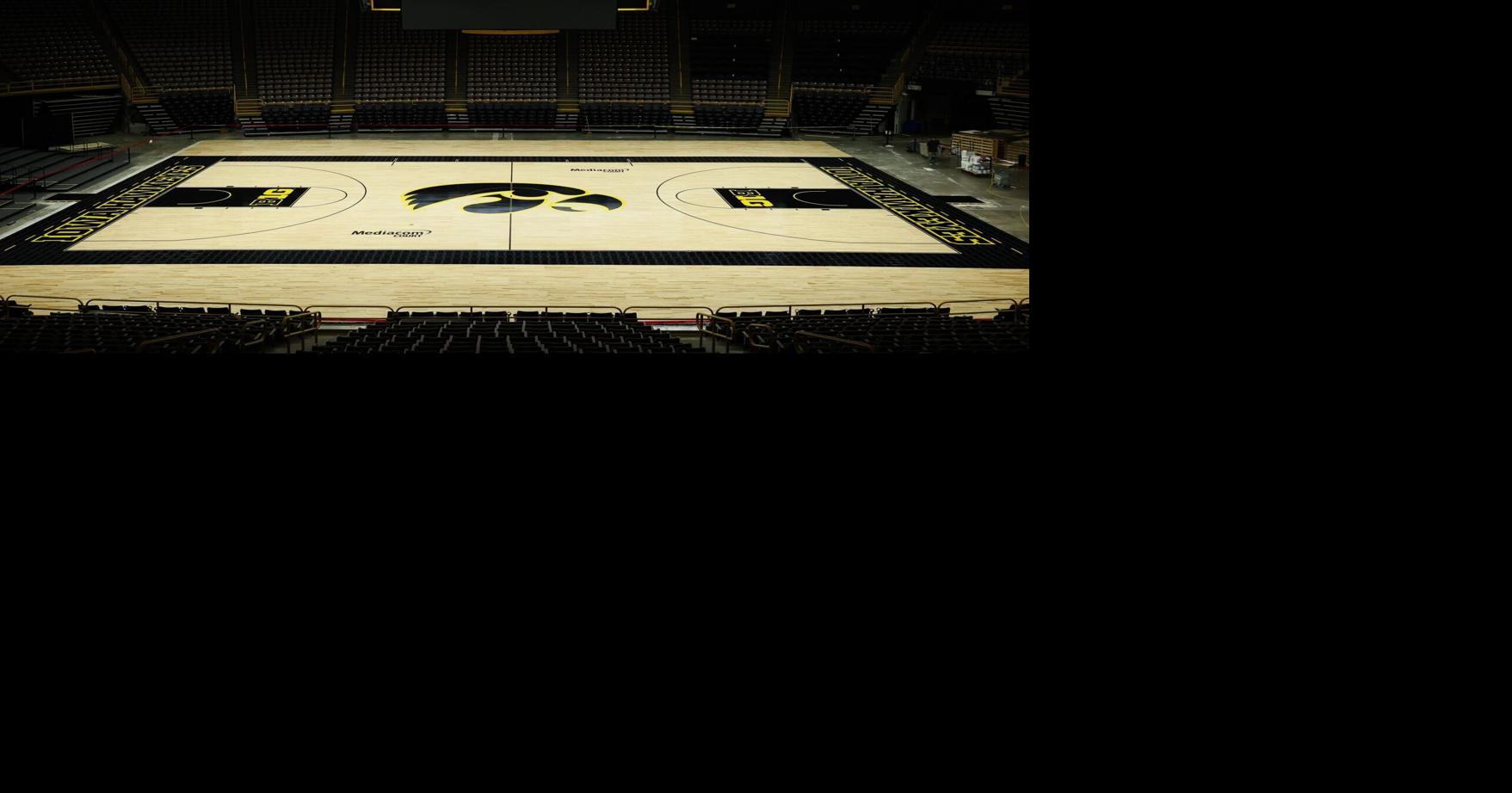What does Iowa's new court at Carver-Hawkeye Arena look like?