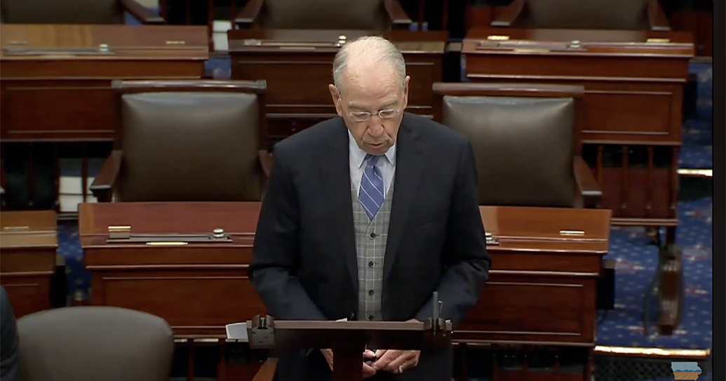 Sen “Chuck” Grassley calls out Sen Dick Durbin for blocking David Waterman’s confirmation