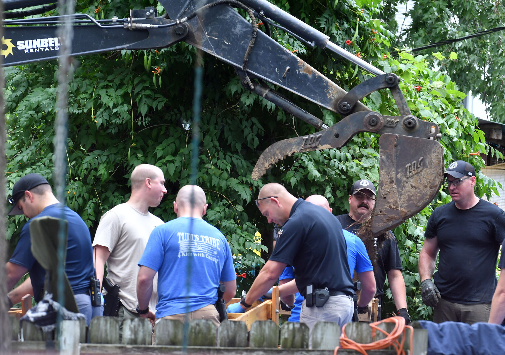 Waiting for answers: Family of Trudy Appleby watch police dig up