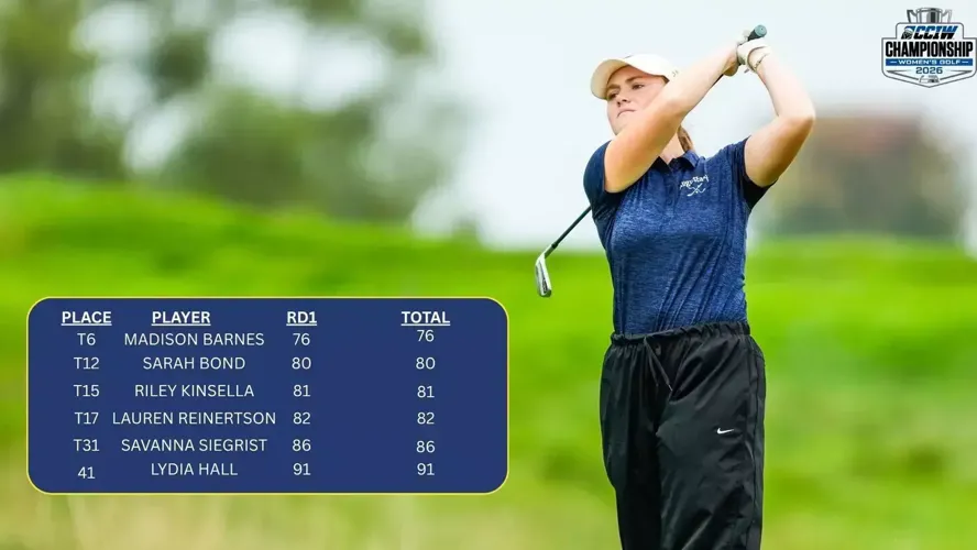 Womne's golf in third after opening day of CCIW Championships