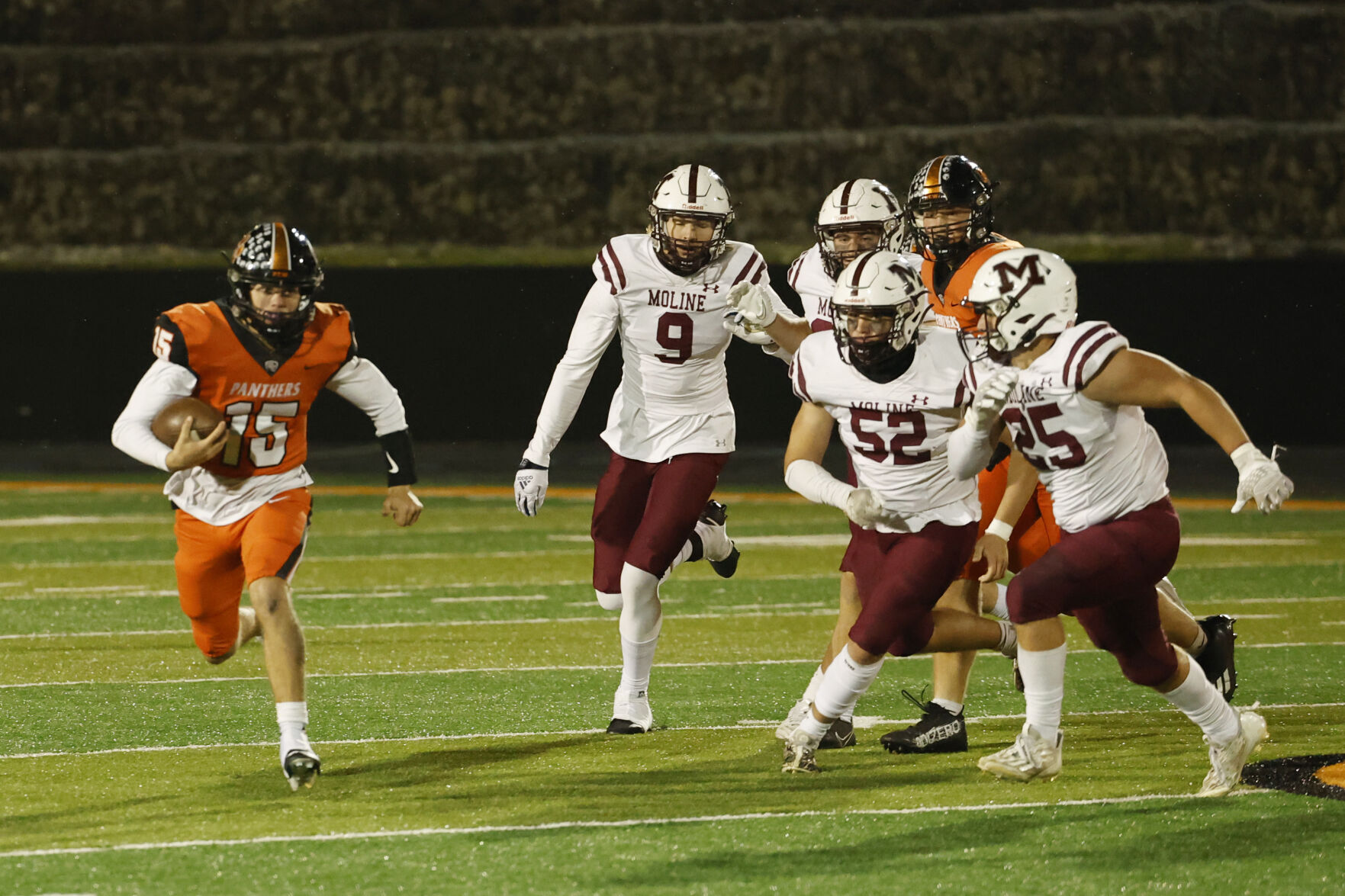 United Township Upsets Rival Moline in Last Home Game
