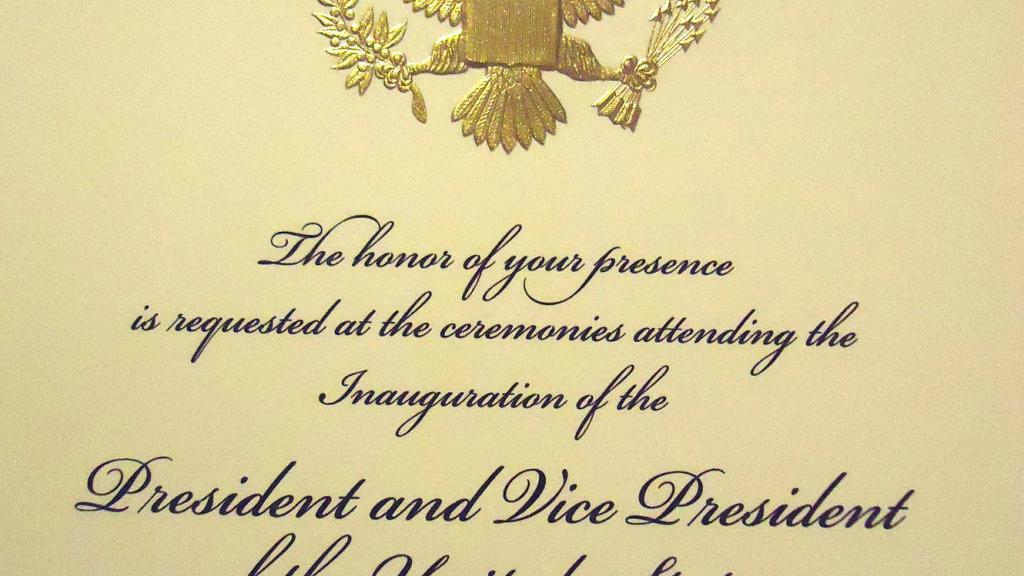 Inauguration invitation