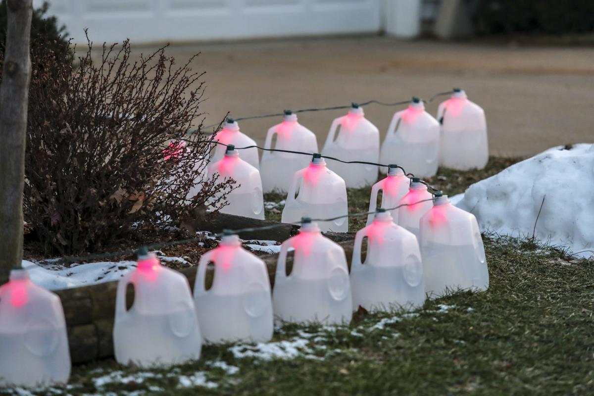 Homemade with heart: Light display uses 72 gallon milk jugs | Food and Cooking | qctimes.com