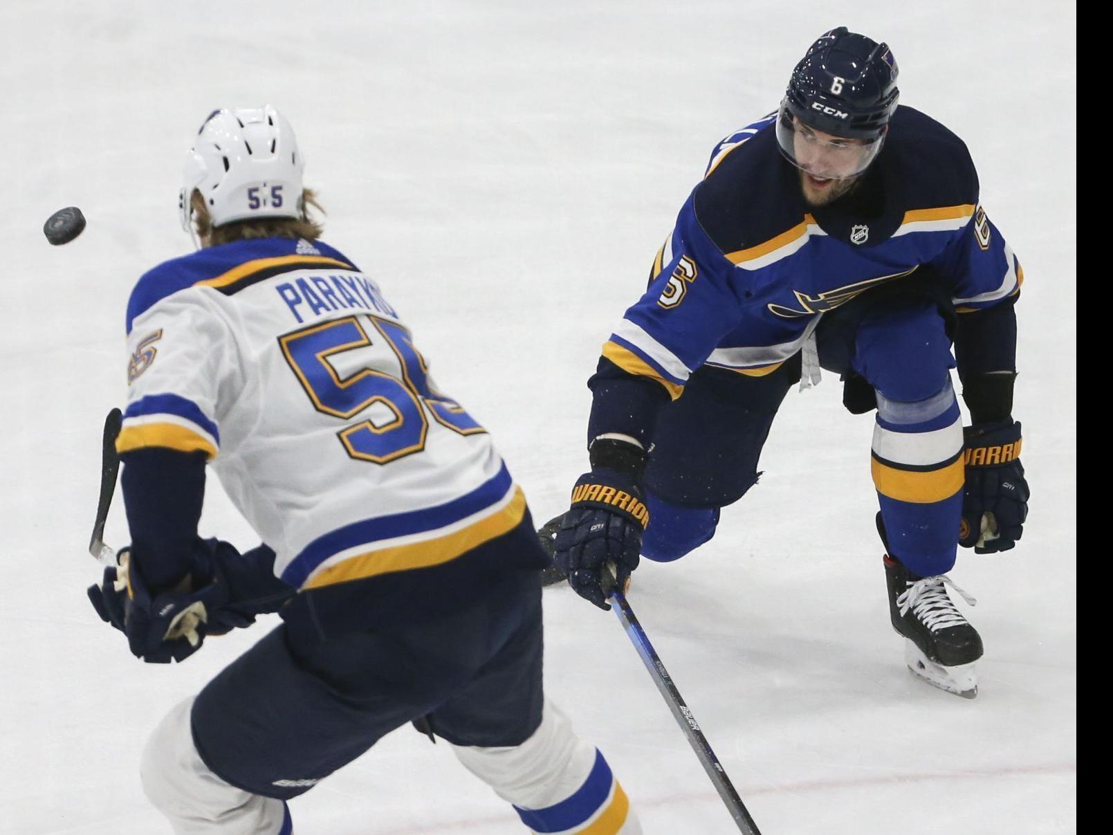 Parayko And Scandella Racing To Be Blues Shutdown Pair On D Hockey Qctimes Com