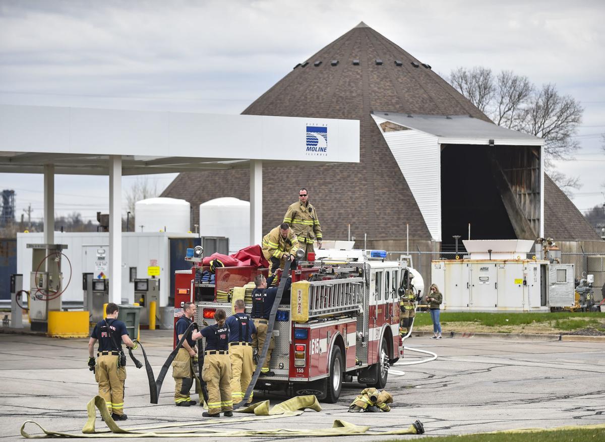 Photos Gas leak at Moline Public Works garage