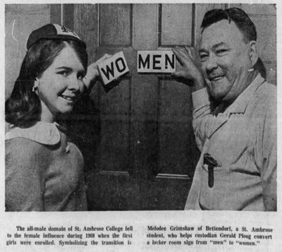 Going Co Ed It S Been 50 Years Since St Ambrose University Going Co Ed It S Been 50 Years Since St Ambrose University Admitted Women Full Time