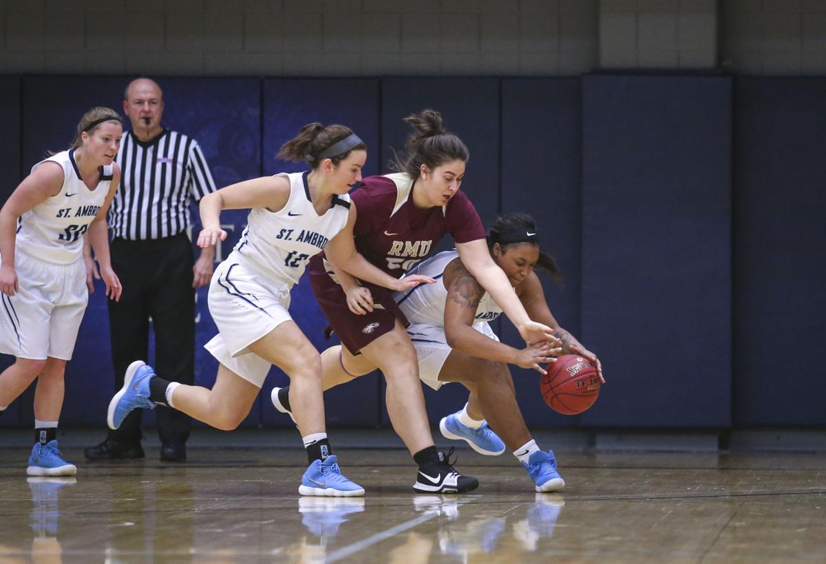 Photos Robert Morris women's basketball at St. Ambrose College