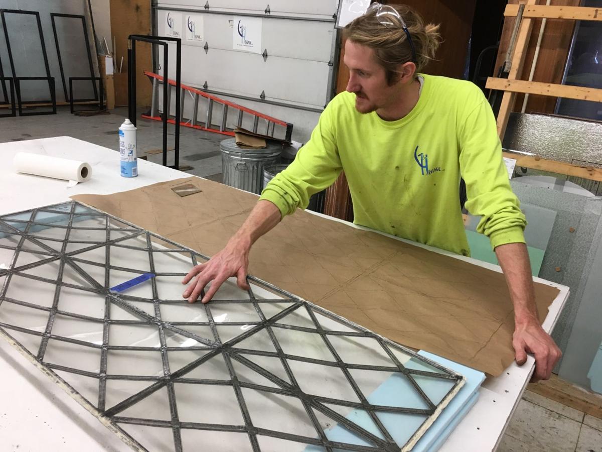 Historic Butterworth window being restored