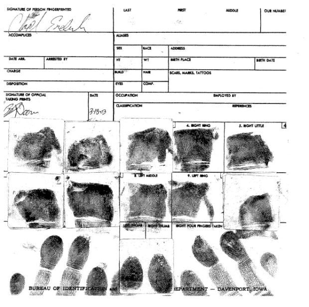 fingerprinting historical crime case study