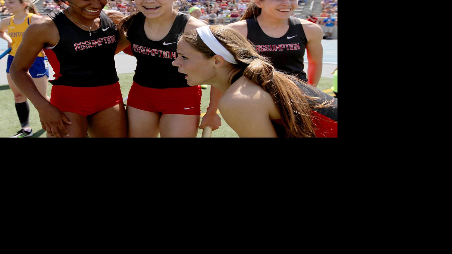 Assumption girls track team enjoys record run to 4peat at state High