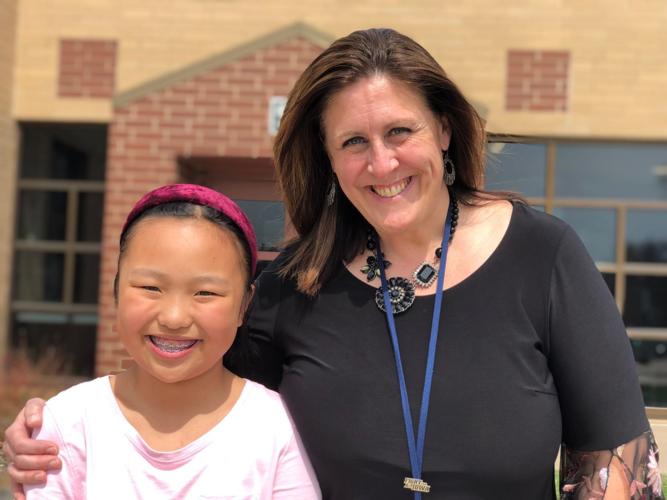 Sherry Tang and Principal Jennifer Gertson