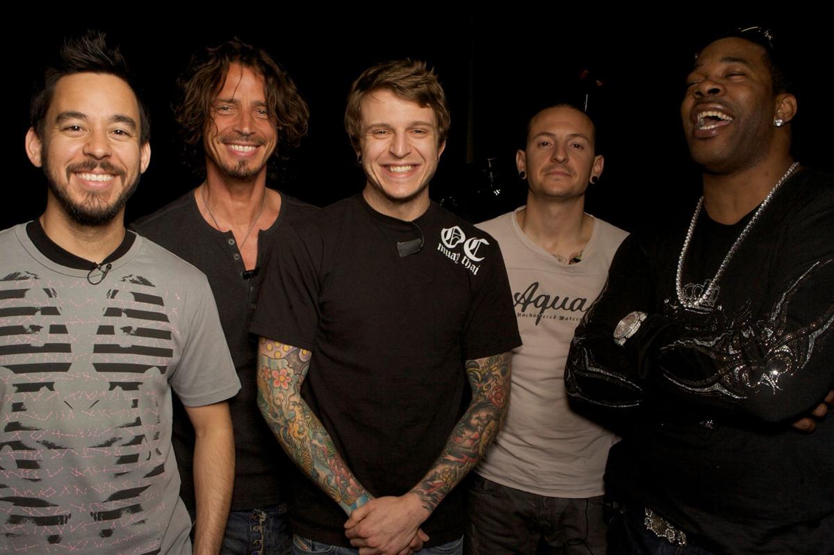 2008: Mike Shinoda, Chris Cornell, Chester Bennington, Alex Varkatzas, Busta Rhymes