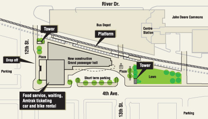 Designers unveil plans for Q-C passenger rail station