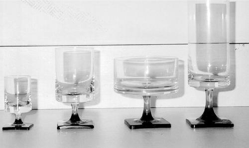 ROSENTHAL Crystal Aperitif Glasses Cocktail Glasses Square 