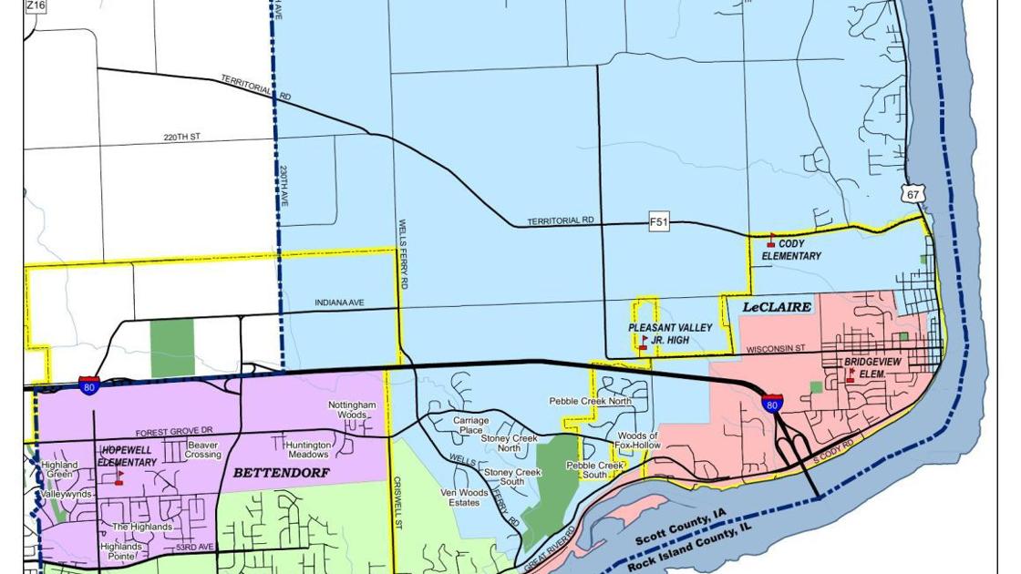 Pleasant Valley School District attendance areas