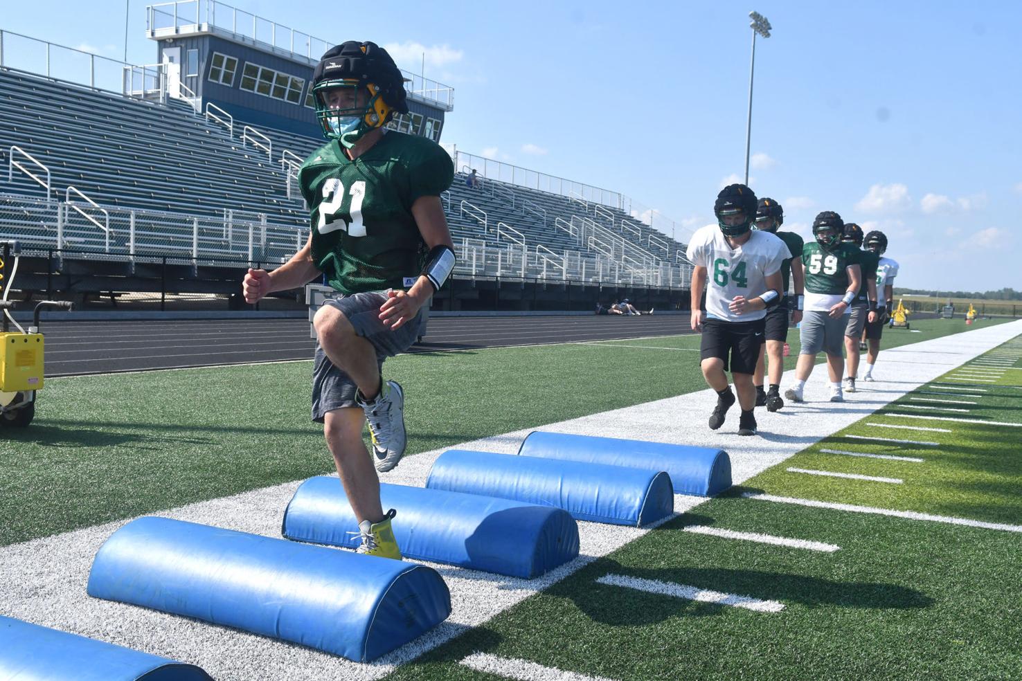 Photos Geneseo High School football team practice