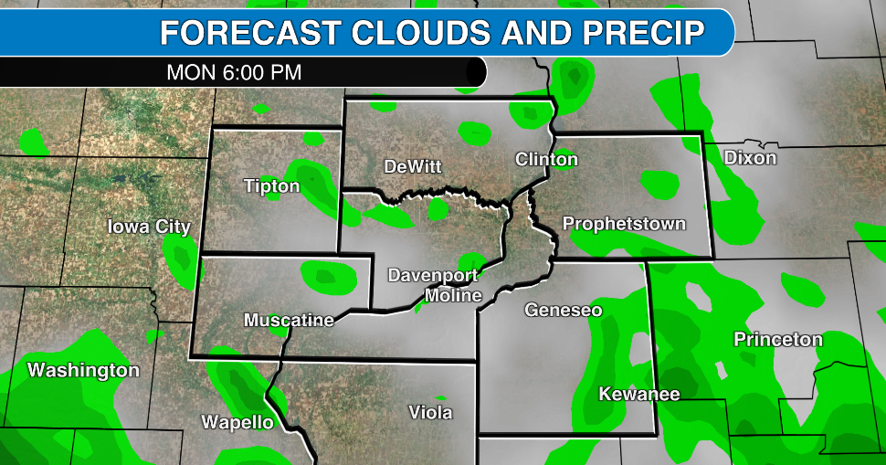 Rain returns to the Quad Cities for Monday and Tuesday