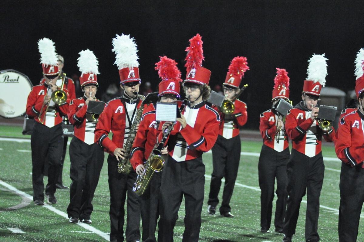 Photos: Davenport Assumption marching band performs at halftime of football  game (Oct. 20, 2022)